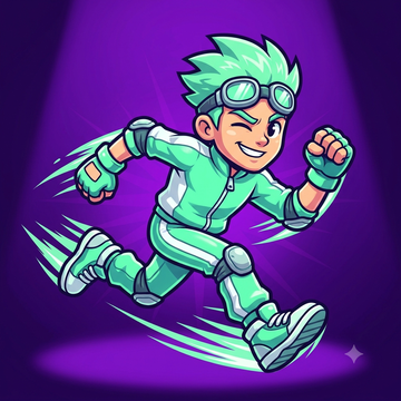 Zippy character portrait — the speed, glass cannon in Arena Blast